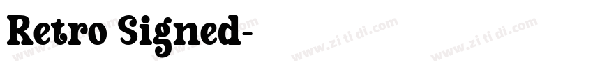 Retro Signed字体转换